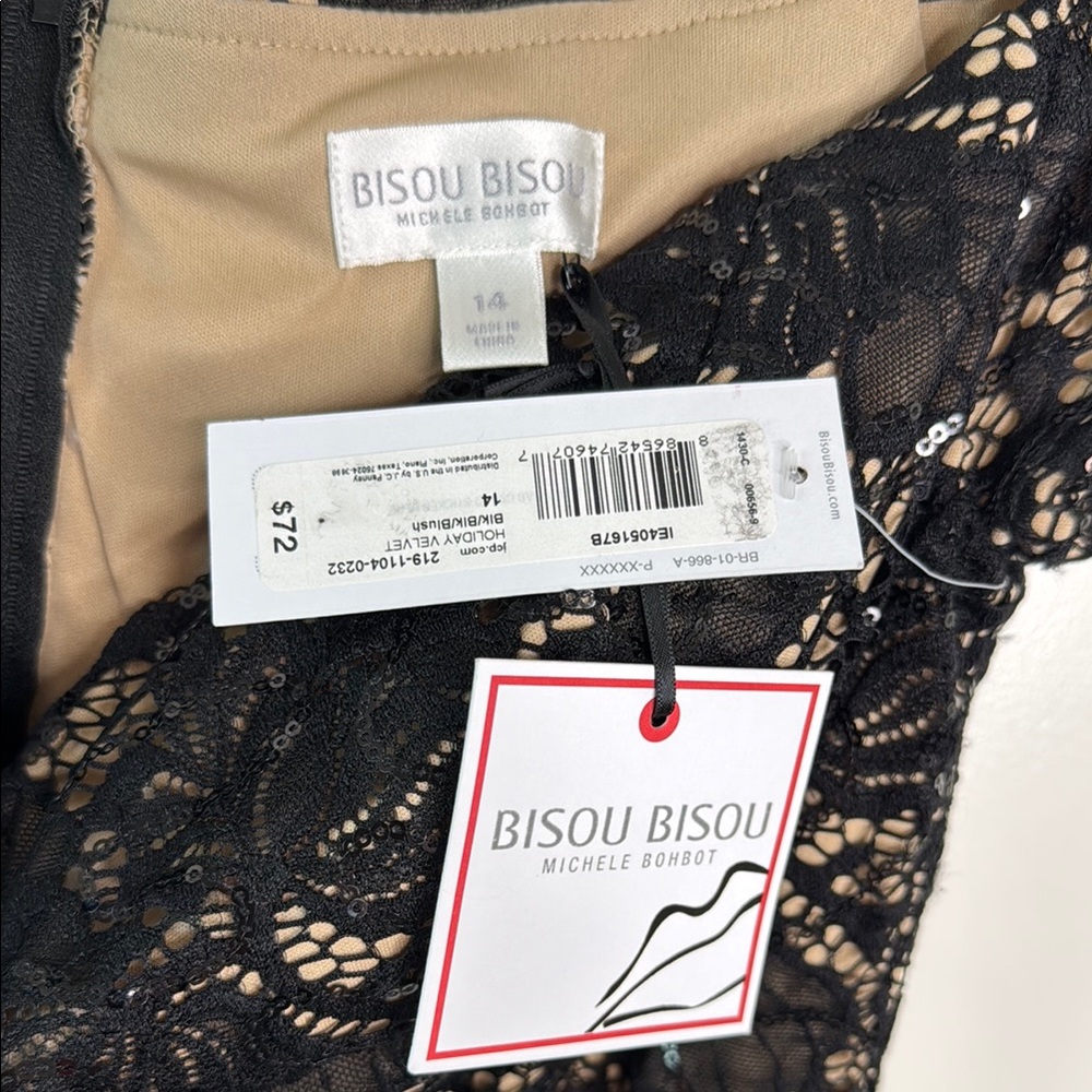 Elegant Bisou Bisou Black Lace Dress - Picture 2 of 8